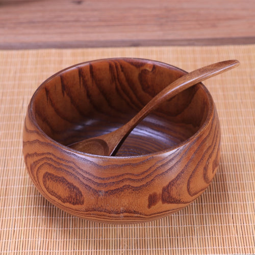Wood Bowl with Spoon